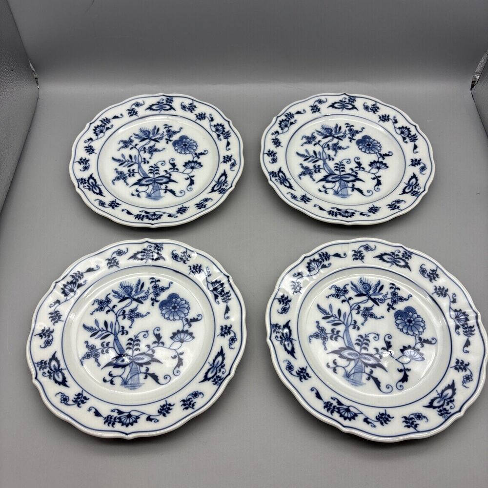4 Blue Danube Japan (Square Mark) Bread Plates 6 3/4 Inches